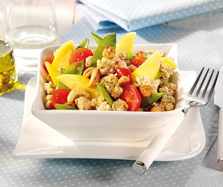 TischleinDeckDich Salat mit Mango, Cashewkernen und Kichererbsen