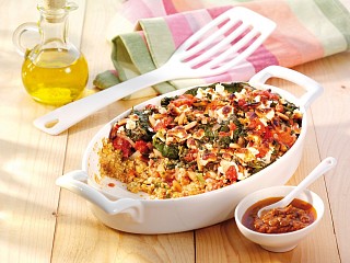 Mediterraner Spinatauflauf mit TischleinDeckDich